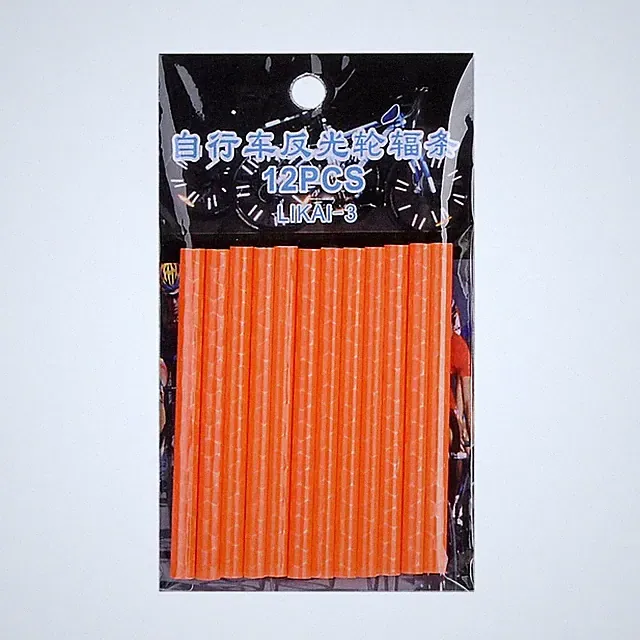 12Pcs Bicycle Wheel Spoke Reflective Tube Strips 7.5cm MTB Cycling Accessories