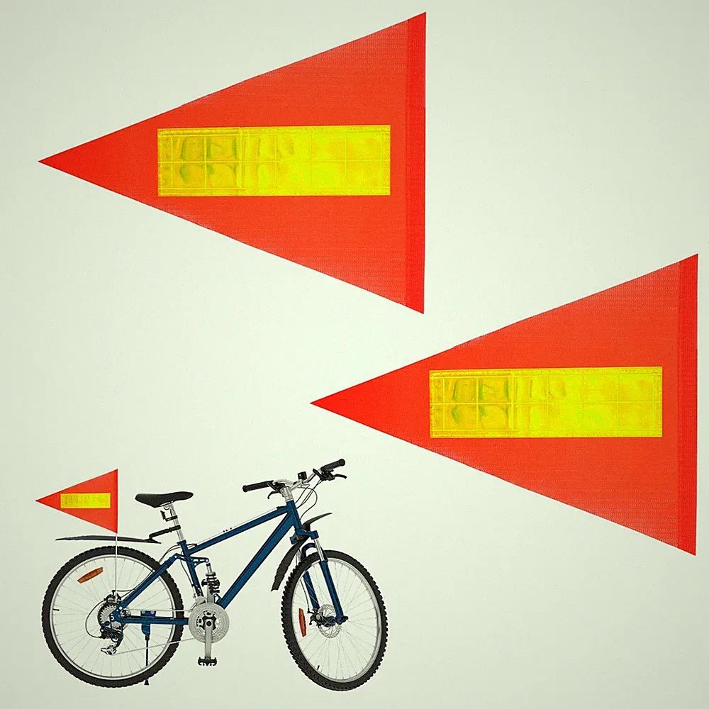 2 PCS Bike Safety Flag Reflective Replacement Pennant Bike Flag Orange High V...