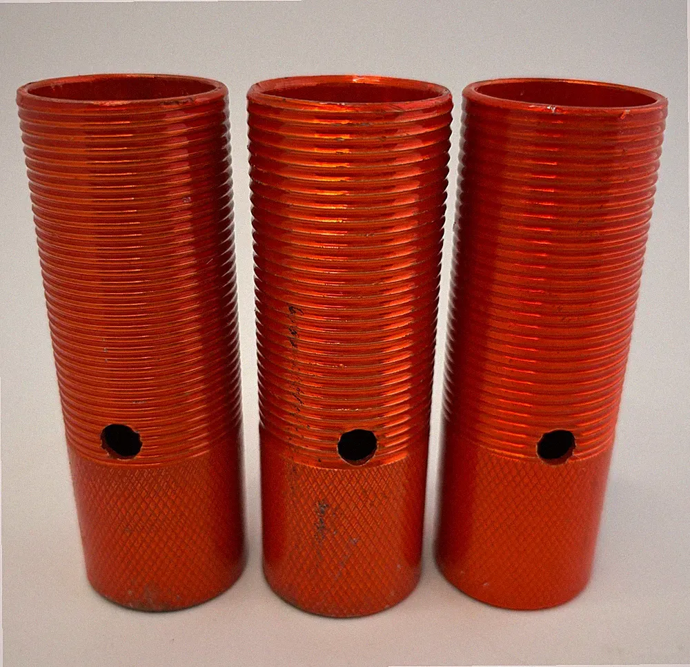 3 BMX Freestyle Bicycle Foot Pegs 1.5" Diameter 4.25" Long Pegs - Orange