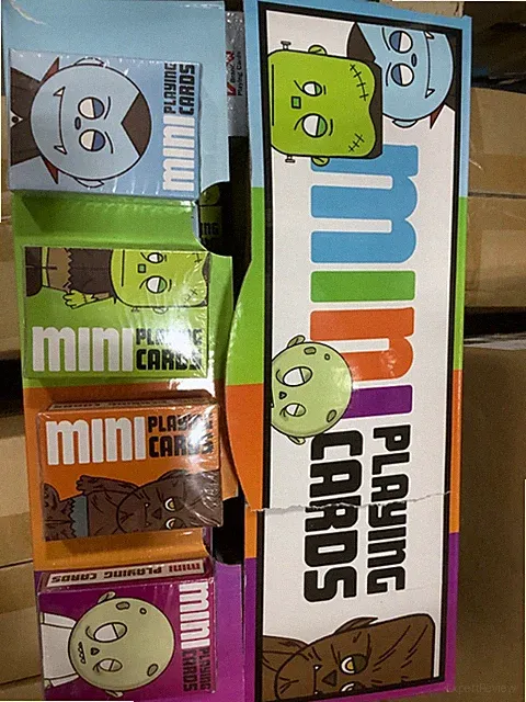 36 Packs Mini Monster Bicycle Brand Cards red blue green orange purple display