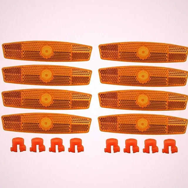 8pcs Bike Wheel Reflectors Spoke Mounted Bicycle Safety Warning Reflector Set