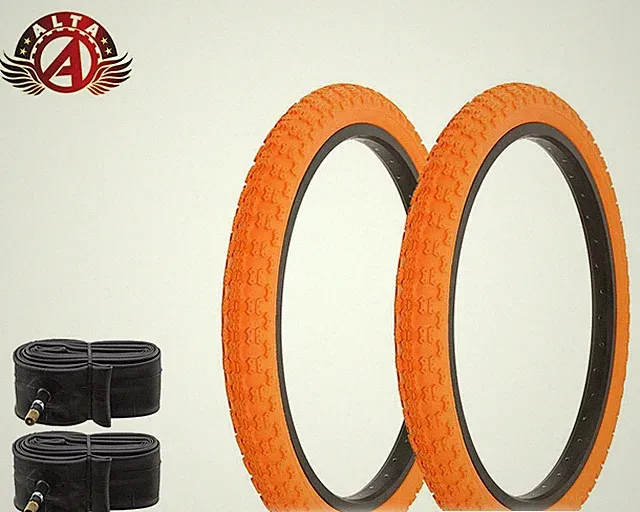 ALTA Performance BMX BICYCLE 20" x 2.125" Orange DURABLE COMP III TIRES W/TUBES.