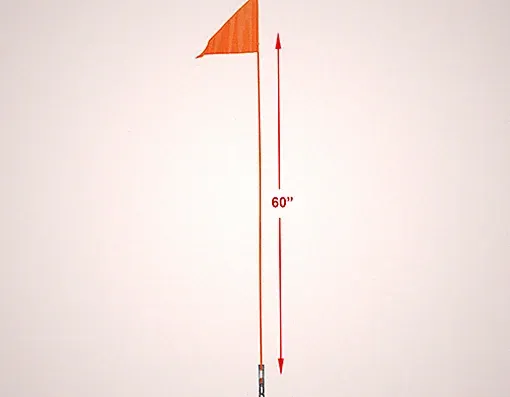 ALTA Safety Orange Flag Pole ONE Piece 60" Bicycle Axle Mount High Visibility