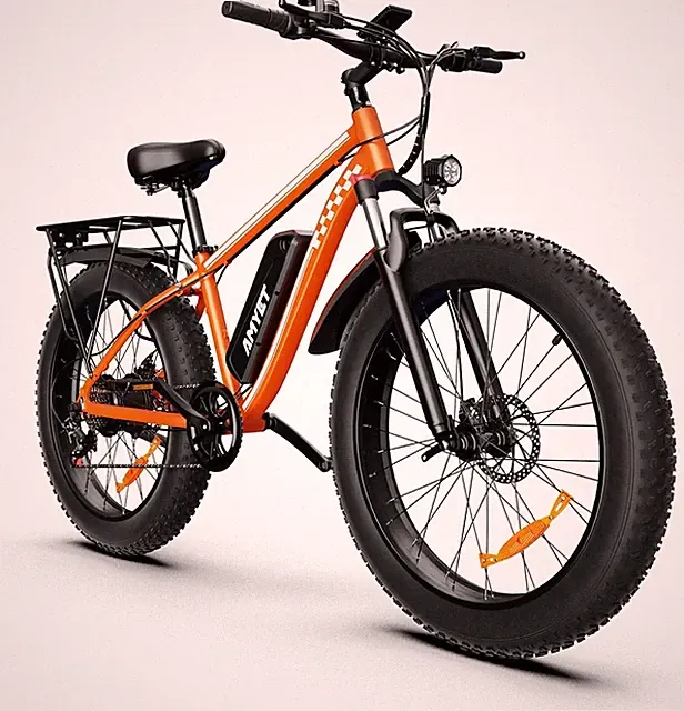 AMYET EB26 1500W 48V Electric Bike Mountain e bike 26" Fat Tire 28MPH for Adult
