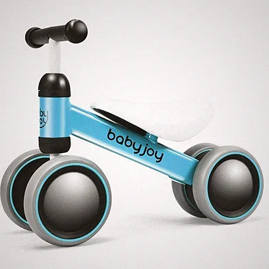 Baby Balance Bike for 2 Years Old Boys Girls No Pedal 4 Wheels-Blue - Color: Blu