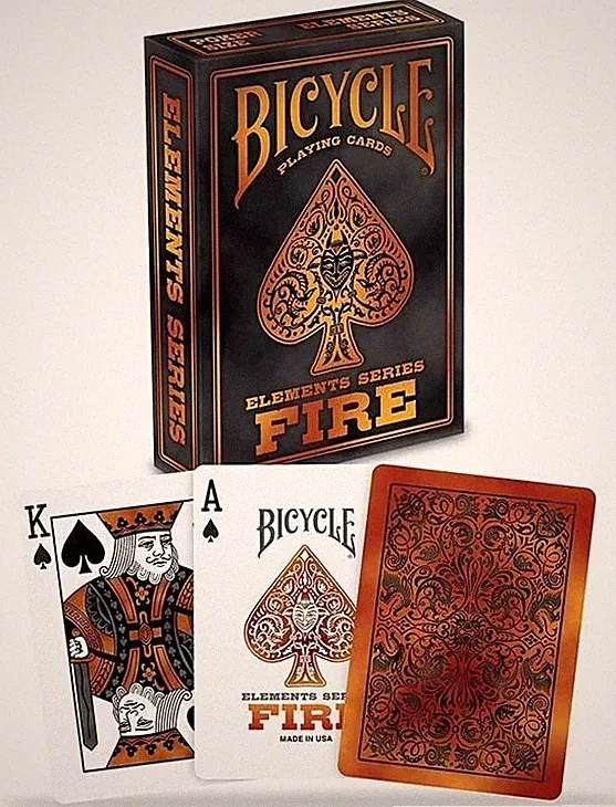 Bicycle Fire Element Playing Cards New Deck Poker Sealed Brand New