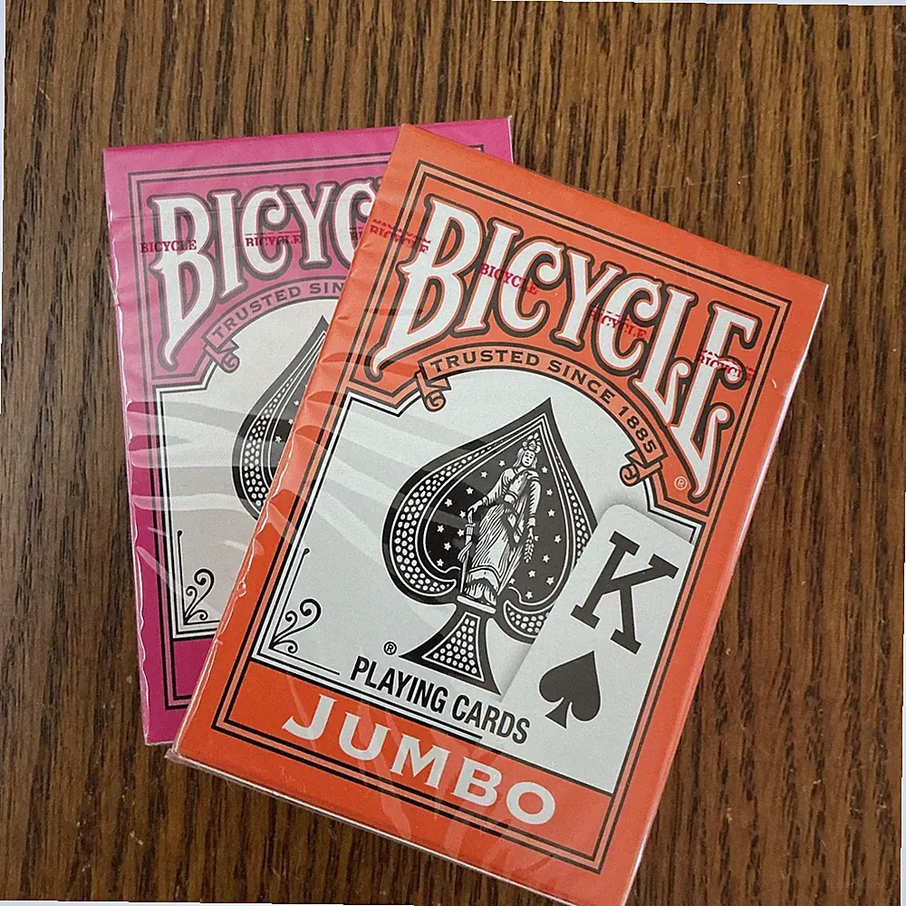 Bicycle Playing Cards Deck NEW SEALED Pink & Orange Bicycle Rider Back Set of 2