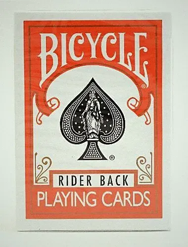 Bicycle Rider Back - Orange Playing Cards