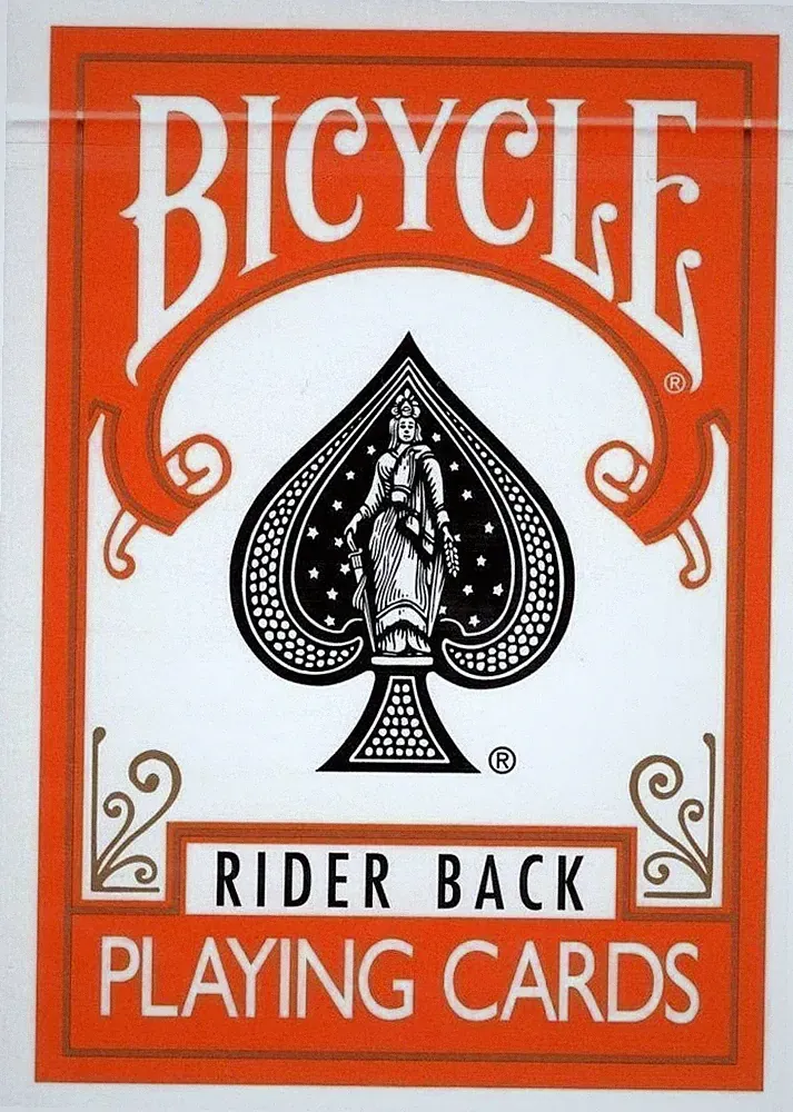Bicycle Rider Back Orange Playing Cards, Poker Size Standard Index, Classic...