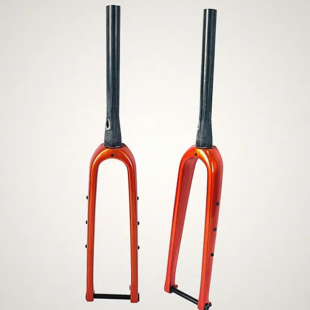 Carbon 700C Gravel Fork Lightweight Tapered Tube Disc Brake Road Bicycle Fork