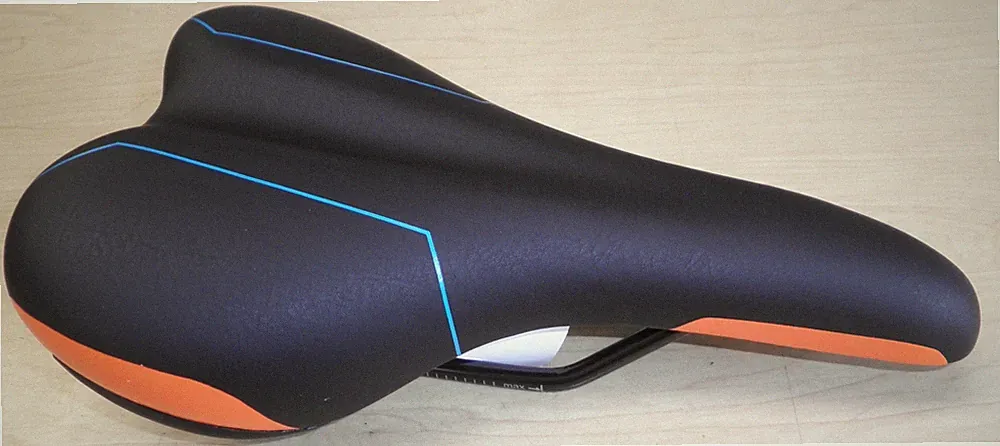 DDK BLACK/ORANGE/BLUE BICYCLE SADDLE/SEAT BIKE PARTS 147-1