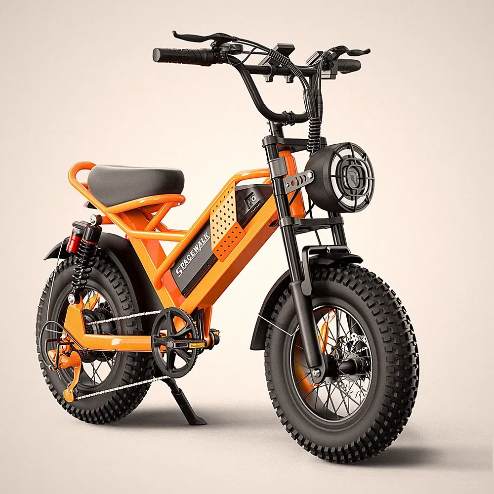 Eilleo SpaceWalk M6 Electric Bike 750W Pear Power 56 Miles for Teens Orange 48V