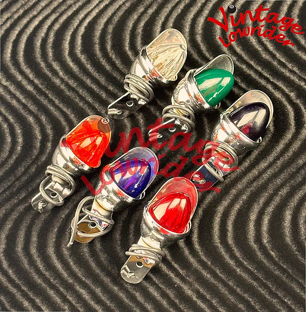 F&R LOWRIDER Bicycle SINGLE Mini Bee Light W/ Visor Wired In MULTIPLE COLORS.