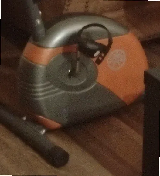 Marcy Recumbent Exercise Bike Orange Gray Magnetic Resistance Adjustable Seat
