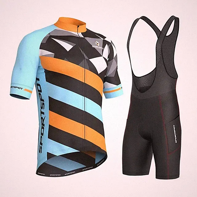 Men's Cycling Suit Set Padded Bid Shorts Jersey kit Road Bike Racing S-2XL