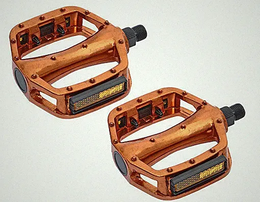 NEW! ABSOLUTE 505 BICYCLE ALLOY PEDALS IN ORANGE COMPATIBLE WITH 9/16 CRANK