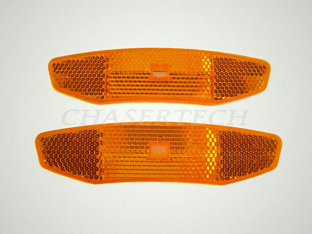 New MTB Road BMX Bicycle Bike Wheel Spoke Reflectors Amber Orange 1 Pair