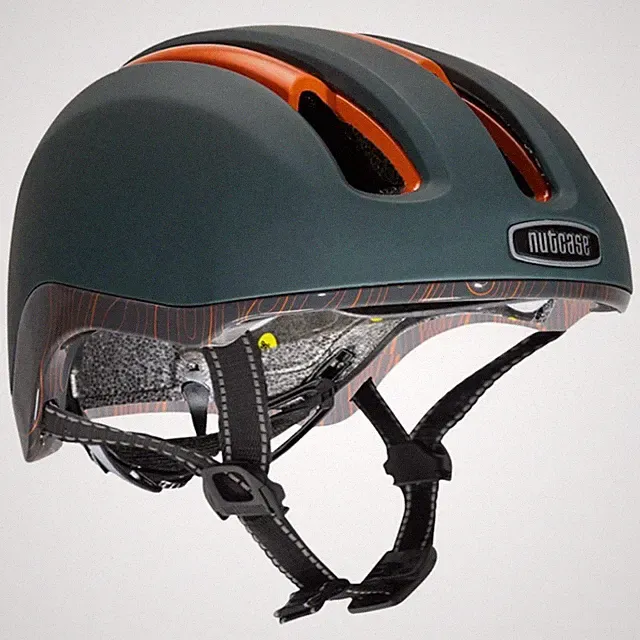 Nutcase Vio Multi-Sport Helmet Adult SM/MED 21.75-23.25" Gray Orange Topo Bike