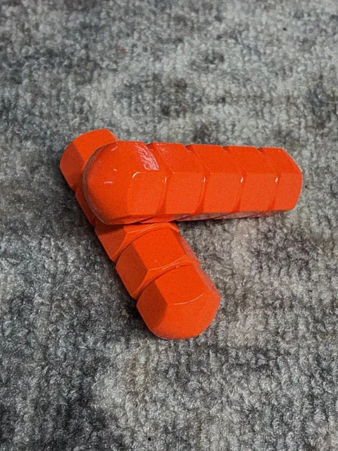 Old School Hard Luck BMX Bullet Pegs Solid 26t 3/8's Axle Day Glow Orange