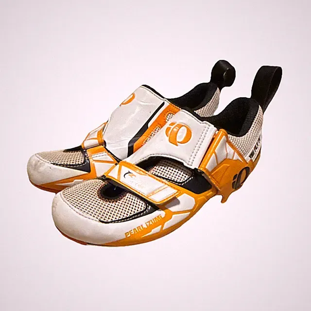 Pearl Izumi Tri Fly IV Carbon Men's Triathlon Cycling Shoes EU 41 White/Orange