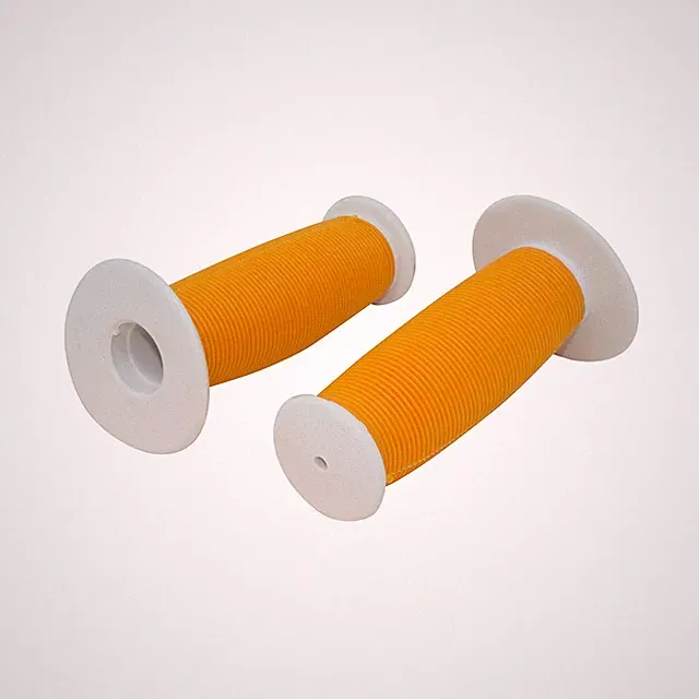 PRO+ Child Kids Bicycle Grips Mushroom Handle Bar Bike Grip Orange/White