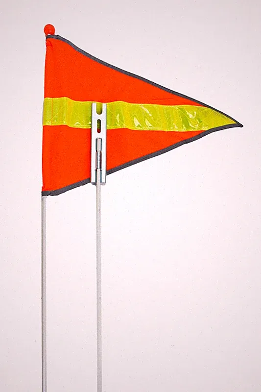 REFLECTIVE BIKE BICYCLE SAFETY FLAG POLE ORANGE FREE SHIP NEW