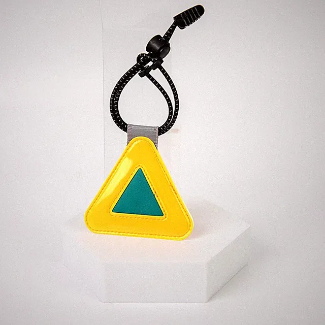 Reflective Triangle Sign Bicycle Saddle Hanging Reflector Safety Warning Tag