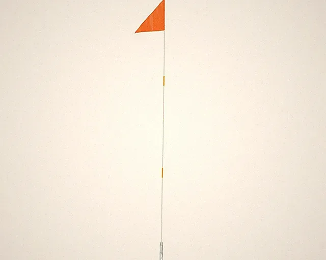 Safety Orange 3-Piece 72" Bicycle Flag Pole – Axle Mount for High Visibility.