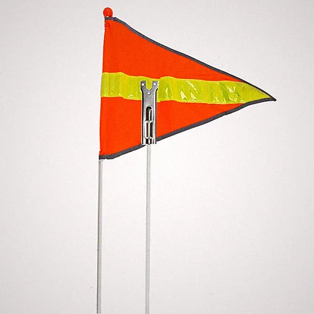 Sunlite Bicycle Deluxe Safety Flag Reflective Orange 72in w/ Axle Mount 2-Piece