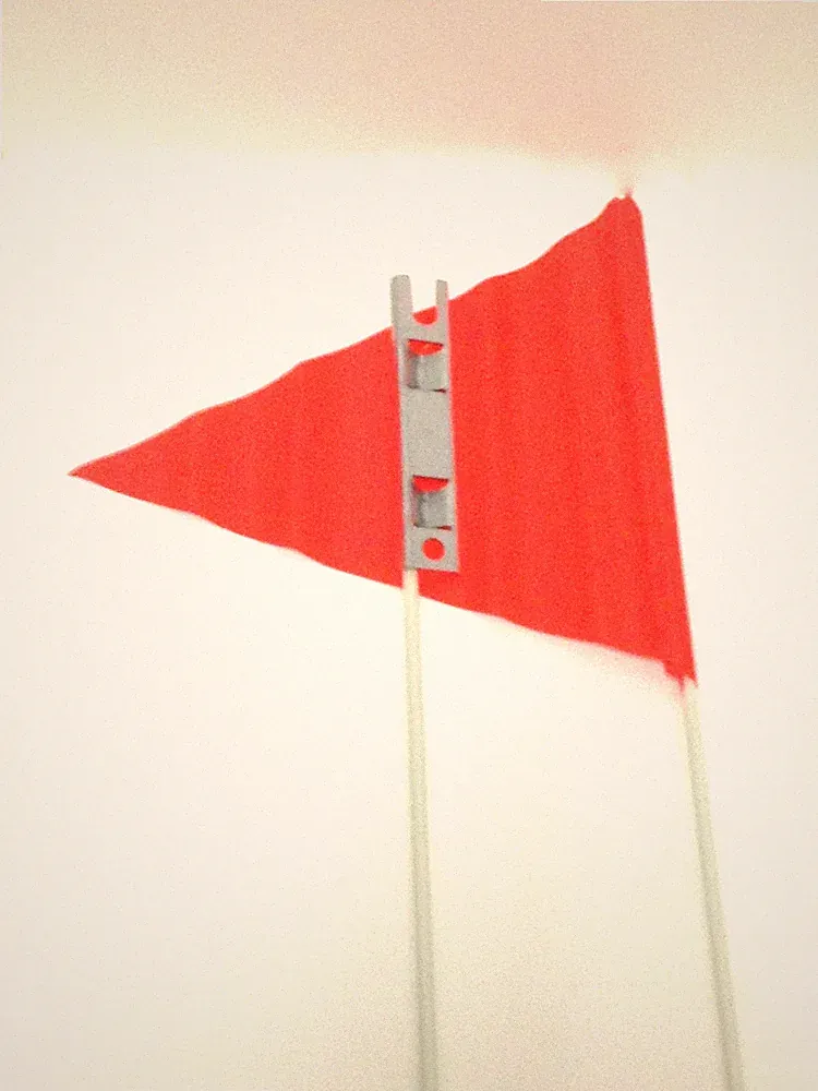SUNLITE BICYCLE SAFETY FLAG 72in ORANGE 2-Piece BIKE AXLE MOUNT HIGH VISIBILITY