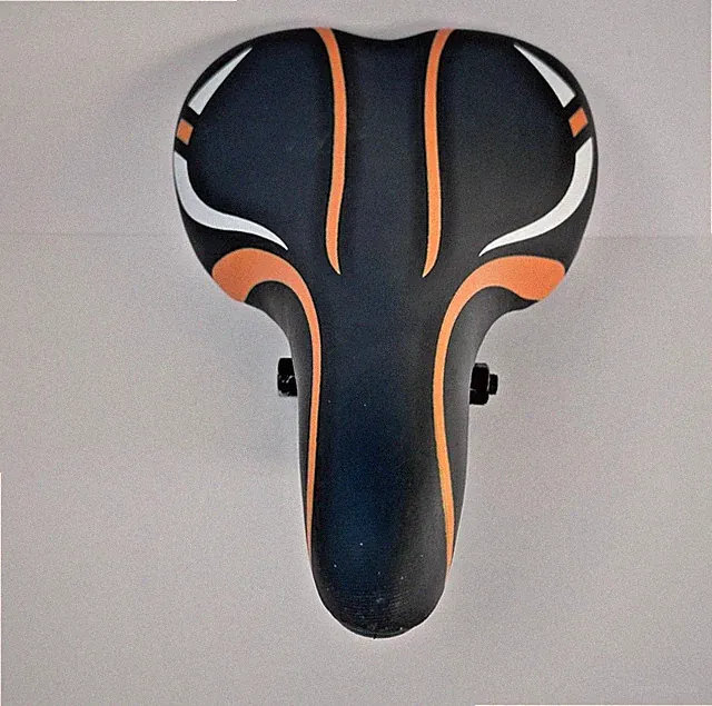Vantia Bicycle Saddle Seat Black Orange White MTB Road Bike Comfort Used
