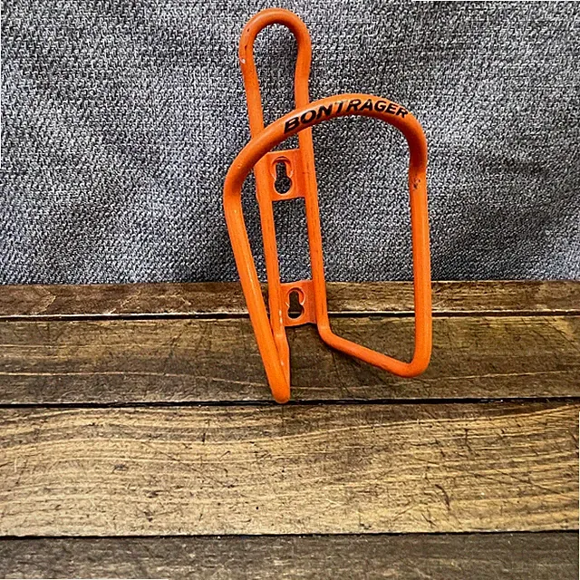 Vintage Bontrager Orange Aluminum Water Bottle Cage Bike Bicycle Holder MTB