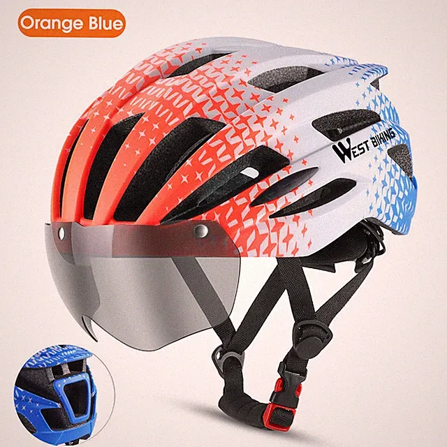 WEST BIKING Cycling Helmet MTB Road Bike E-bike Scooter EPS Helmet with Goggles